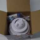 Interactive Cat Toy: 5 in 1 Automatic Cat Toy for Indoor Cats, Rechargeable Hide and Seek Toy with PVC Cover, Battery Operated Kitten Laser Toy, Self Play Fluttering Feather Wand with Track Ball (White + 4 Feathers + 3 Poles)