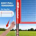 Haokelball Outdoor Badminton Net Set with Anti-Sag Winch System - 20ft Badminton Net, 4 Rackets, 3 Shuttlecocks & Carry Bag, Badminton Set for Backyard, Grass, Beach, Holiday Games