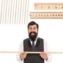 gisgfim 12 Pack 39 Inches Wood Double Sided Meter Stick Yard Stick Wood Economy Meterstick Wooden Ruler 100 Centimeters Measuring Yardstick Bulk School Classroom Home Office Kid Measuring Tailor Craft