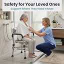 Shower Chair U-Shape Seat (450lb) Heavy Duty - Padded Armrests and Back, Shower Chairs for Elderly and Disabled, Handicap, Shower Chair for Inside Shower, Adjustable Height - Grey
