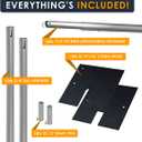 Urquid Linen, (8' Tall x 10' Wide Kit) Pipe and Drape Backdrop Kit for Event Decoration, Backdrops, Photobooths, Tradeshow