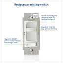 Leviton SureSlide Dimmer Switch for Dimmable LED, Halogen and Incandescent Bulbs, 6674-P0B, Brown