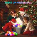 24Pcs Light up Bouncy Balls Bulk, Glow in The Dark LED Flashing Balls for Kids Adults Dogs, Squeaky Dog Toys, Durable Toys, Large Dog Toys for Aggressive Chewers