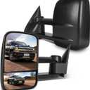 SCITOO Towing Mirrors Fit Chevy GMC Exterior Accessories Mirrors Fit 1999-2007 Chevy/GMC Silverado/Sierra 1500 2500HD 3500HD with Convex Glass Manual Controlling and Telescoping Features, Size: Pack of 2