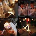 400 Pack White Taper Candles with Drip Guards & Paper Holders - 5 Inch Odorless Religious Candles for Church Prayers, Sabbath Ceremonies, & Home Decorations