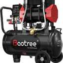 8 Gallon Ultra Quiet Air Compressor with Two Quick Couplers, 1.5HP 4.52 CFM, Max 115 PSI Oil-Free Air Compressor Tank, 110V/60hz, 70dB Air Compressor for Car Repair, Spray Painting, Woodwork Nailing