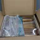 Ottoman Tray Large Wooden Serving Tray with Handles 18"x13" Acacia Wood, Decorative Butler Tray Designed in USA with Anti Slip Pads for Coffee Table, Living Room, Breakfast, Kitchen