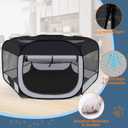 Dog Cat Playpen,Portable Pet Puppy Playpen, Rabbit Puppy Dog Play Pen for Indoors, Dogs Tent for Indoor Cats, Kitten Playpen, Collapsible Small Cats Crate Cage for Small Dogs with Carrying Case(Grey, L)