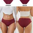 ROSYCORAL Cotton Underwear for Women Lace Trim Briefs Soft Low Rise Ladies Stretchy Hipster Bikini Panties 5 Pack (XL)