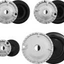 4 Pcs Gas Stove Burner Caps, Metal Cooktop Burner Cap and Burner Head Replacement Kit, Cooker Hat Set, Suitable for Most Gas Stove Burners, 1 Large, 1 Small and 2 Middle