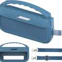 JCHPINE Silicone Cover Case for Bose SoundLink Flex Portable Bluetooth Speaker 2nd Gen, Protective Holder for Bose SoundLink Flex Speaker Accessories (Silicone case, Blue Dusk)