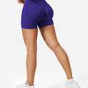VOYJOY Women Workout Impact Shorts 2.5"/ 3.6"/ 4.5"/ 6" Scrunch Butt Lifting Gym Seamless Booty Biker Shorts (Purple, M)