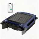 2026 New Model Solar Pool Skimmer Robot, APP Control, Pool Surface Cleaner Robot with Dual Charging Modes, Automatic Pool Cleaner with Salt Resistant Durable Motor, Smart Obstacle Avoidance(Dark Blue)