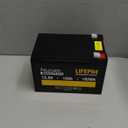 12V 15Ah Deep Cycle LiFePO4 Battery, 3000+ Cycles, Maintenance-Free Battery for Fish Finder, Scooter, Security System, Solar System, UPS etc Rechargeable Lithium Iron Phosphate