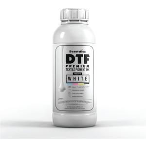 Beautyflex White DTF Ink 1000ML for DTF Printer Printhead L1800 ET-8550 P800 R1390 XP600 DX5 i3200, High Fluidity Compatible with DTF Heat Transfer Film Printers for T-Shirt Printing