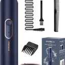 PRITECH Beard Trimmer for Men, Waterproof Electric Razor, Rechargeable Men's Electric Shaver with USB Charging, Wet & Dry Use & Nick-Free Design, Balls & Sensitive Skin Safe (Night Blue)