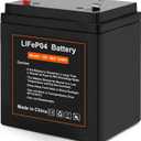 12V 5Ah LiFePO4 Rechargeable Backup Battery with BMS, 2000+ Cycles, Garage Door Opener Replacement Battery for Chamberlain 41A6357-1/Liftmaster 485lm 8500w