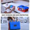 Travel Carrying Case for Nintendo Switch 2 & Accessories, All in One Protective Case, Hard Shell Cases with 12 Game Cards Slots, Waterproof Storage Organizer Box for Dock, Pro Controller-Red&Blue