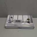 WallarGe Atomic Clock with Outdoor and Indoor Temperature - 12.5 Inch Self-Setting Digital Clock Large Display, Battery Operated Wall Clocks or Desk Clocks for Bedroom, Livingroom, Office