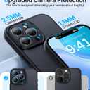 Shockproof for iPhone 16 Pro Case, [Full Camera Protection] [Military-Grade Drop Protection] Protective Anti-Yellow Slim Translucent Skin-Friendly for iPhone 16 Pro Phone Case, Black