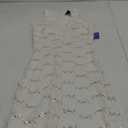 Nightway Women's Sequined Glitter Lace (6, Ivory)