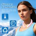 2 x Reusable Neck Cooling Tube, 28℃ Natural Freezing TPU+PCM Cooling Neck Collar, 30‑120 Mins Long Lasting Heat Relief for Summer Outdoor Sports, Pink for Adults