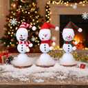 Soulchen 3 Set Golf Snowman Ornament DIY Kits Christmas in July Craft Ornaments Funny Emotion Face Golf Ball Gifts Build a Snowman Indoor Decor for Christmas in July Stuffers Toys Favors