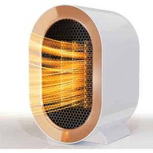 QQT Electric Space Heater,Portable Energy Efficient Space Heaters for Indoor Use,Two-Speed Portable Heater Fan for Office with Adjustable,Overheating Protection,Dumping Shutdown (White)
