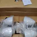 deerdance Smart Floodlight Camera Wired Outdoor Security Camera Flood Light with Motion Sensor 2200 lumens LEDs 1080P HD Live Video Night Vision, Built-in Siren, Two-Way Audio, White(2Pack)