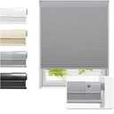 Tonature No Drill Cellular Shades for Indoor Windows, Thermal Insulating & Noise Reducing Honeycomb Blinds, Free Stop Cordless Blackout Shades, Grey,61 1/2" W x 64" H