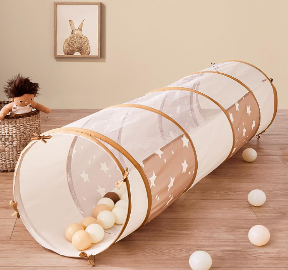 Tiny Land Tunnel Toys for Toddlers, 69" x 18" Baby Tunnel Crawl Indoor, Play Tunnel for Kids to Crawl Through, Pop Up Dog Tunnel, Baby Outdoor Toys