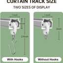 MaKefeile Ceiling Curtain Tracks 18FT,Curtain Track Wall Mount,Ceiling Mounted Sliding Door Curtains Rails Outdoor Extra Long Curtains Rod Room Divider Track for Living Bedroom with Hooks,White