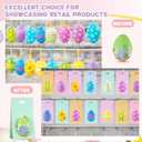 25 Pack Easter Egg Gift Boxes with Clear Window DIY Craft Supplies, Surprise Egg Display, Party Favors, Fillable Plastic Holder, Kids Easter Treats, Table Decor 5 Colors Display