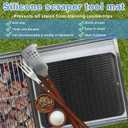 Silicone Griddle Mat for Blackstone Grill, 15.75x11.81in Heat Resistant BBQ Tool Cover Pad Griddle Accessories for Outdoor Grilling Camping Cooking Replacement Part (Black)