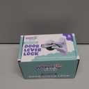 Door Lever Lock (2 Pack)  Prevents Toddlers from Opening Doors  Easy One-Hand Operation for Adults  Durable ABS with 3M Adhesive Backing  No Tools Needed for Install (White)