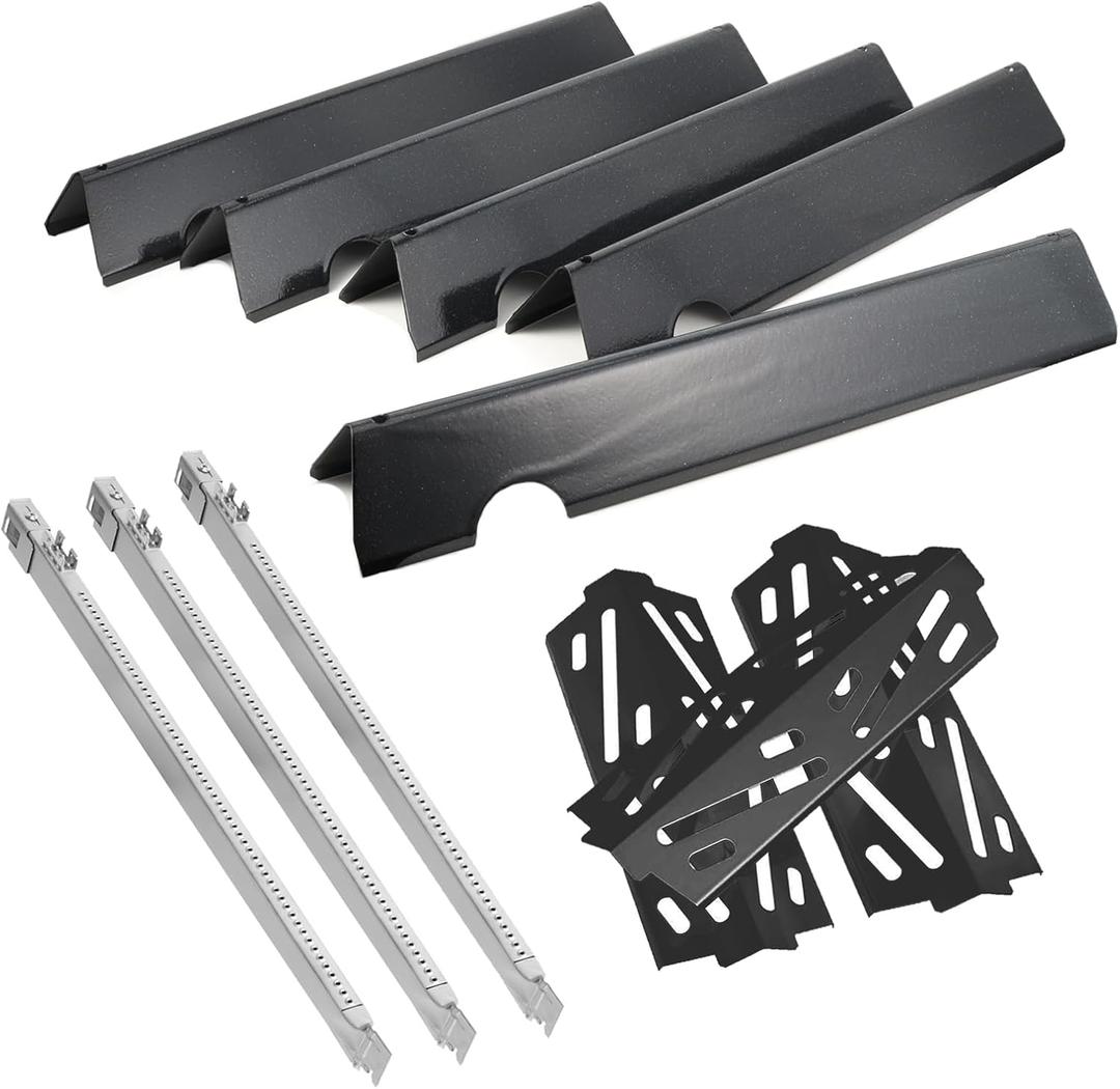 Grill Parts for Weber Genesis II 300 Series, 66032 Flavorizer Bars and 66040 Heat Deflector 67489 Burner Kit for Weber GS4 Genesis II 310 Grills for Weber Genesis GS4 Parts