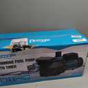 In/Above Ground Pool Pump, High Flow Powerful Self Priming Pool Pump with Timer, 3 HP 8169 GPH 110V