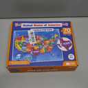United States Puzzles for Kids Ages 4-6 - Educational Toys for Boys & Girls - 70Pcs USA Map Kids Puzzle with 50 States & Capitals - Floor Jigsaw Puzzles - Fun Learning Activities & Gifts for Children