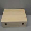 BeNiNat Large Wooden Box 14'' x 10.4'' x 6.5'' Unfinished Wood Box with Hinged Lid Wooden Boxes for Crafts, Storage, DIY, Large Keepsake Wood Unfinished Pine Box for Paint, Wood Burning