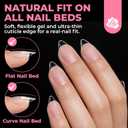 UNA GELLA Almond Shape Nail Tips Short: 504pcs Half Cover Almond Gel Nails Tips Matte Clear Fake Nails Self-handle for Nail Extension DIY Nail Salon for Her, 12Sizes