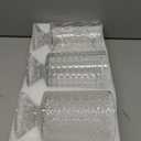 Set of 3 Embossed Glass Vase, Clear Vases for Flowers Centerpieces, 7'' Wide Mouth Pedestal Vase with Big Base, Cylinder Candle Holder Glass Bouquet Vases for Table, Wedding Home Decor