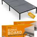 Meliusly Heavy Duty 10mm Bunkie Board Twin 2-Pack (38x75'') Patent Pending Low Profile Bed Board Design - Breathable, Noise Minimizing, Moisture Resistant Bunkieboards, Low Profile Bed Support