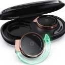 Open Ear Wireless Bluetooth 5.3 Over Ear Headphones with Earhooks - Sports Headset, Clip on Earphones for Sport & Cycling (BT-X-Rose Gold)