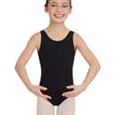 Capezio girls Team Basic Tank athletic leotards, Black, 6 Y