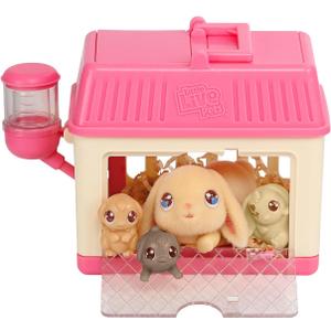 Little Live Pets Lil Baby Bunny Playset Pack, Mama Surprise Bunny Family Collection, Interactive Fold-Out Easter Baby Girl Gifts, Toy for Kids 5+