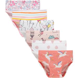 Sladatona Little Girls Soft Underwear Toddler Kids Breathable Comfort Panties (8, Apricot Red)