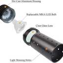 Low Voltage Landscape Hanging Lights, 12V Outdoor Pendant Lights Cylindrical, Free 3W 300lm MR16 LED Bulb Warm White (2-Count)