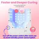 UV Foot Lamp with Stand, 78W Hanging Pedicure Lamp, Cordless UV Light for Feet with Sensor, LED Nail Light on an Arm, Wireless Gel Nail Polish Curing for Nails (Whole Floor Lamp) White