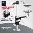 Labor Saving Handle 12" Lever Tool Lifts 2pcs, Wall Tile Locator, Multifunctional Lift Height Adjuster, Door Panel, Lifting Cabinet Jack, Lifts 6.69" Holds 330 lbs (Black Swan)