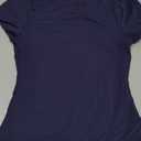 SUUKSESS Women Double Lined Fitted Basic Tee Crew Neck Short Sleeve Y2K Crop Top (X-Small, Navy Blue)